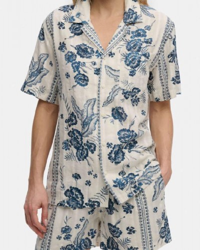 SUPERDRY & CO D4 OVIN BEACH PRINTED S/S SHIRT ΠΟΥΚΑΜΙΣΟ ΓΥΝΑΙΚΕΙΟ - SD0APW4010586A000000