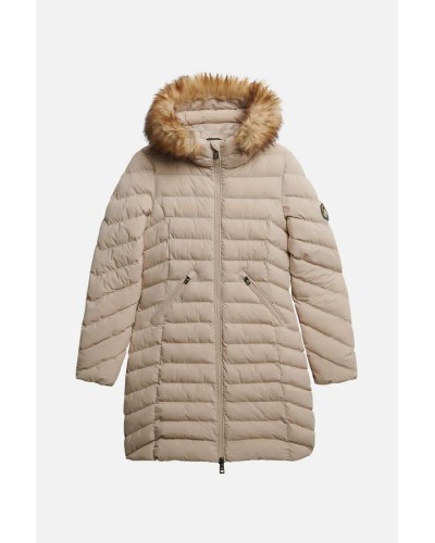 SUPERDRY & CO D2 OVIN FUJI FAUX FUR HOOD MID LENGTH ΜΠΟΥΦΑΝ ΓΥΝΑΙΚΕΙΟ - SD0APW5011999A000000