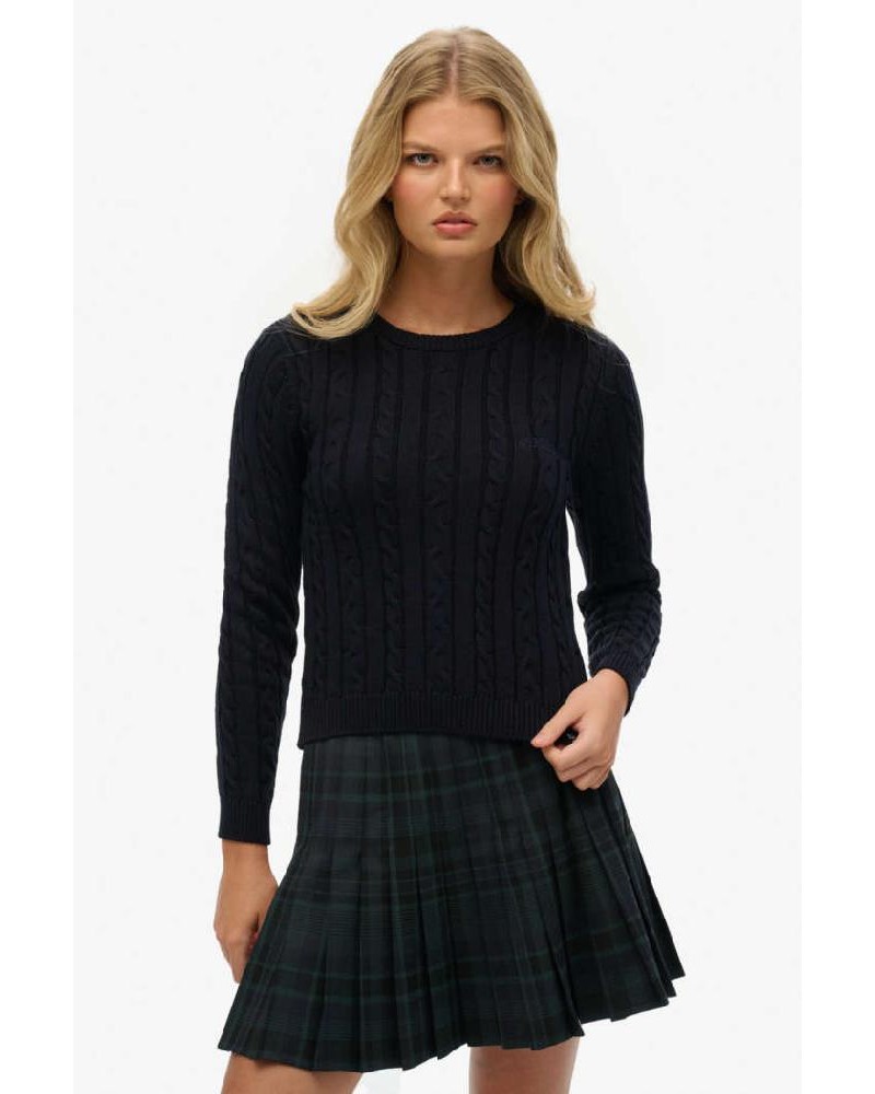 SUPERDRY & CO D2 OVIN ESSENTIALS SLIM CABLE JUMPER ΠΛΕΚΤΟ ΓΥΝΑΙΚΕΙΟ - SD0APW6110685A000000