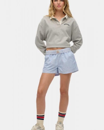 SUPERDRY & CO D3 OVIN COTTON STRIPE ELASTIC SHORT ΣΟΡΤΣ ΓΥΝΑΙΚΕΙΟ - SD0APW7110476A000000