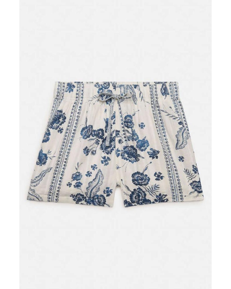 SUPERDRY & CO D4 OVIN COTTON PRINTED BEACH SHORT ΣΟΡΤΣ ΓΥΝΑΙΚΕΙΟ - SD0APW7110497A000000