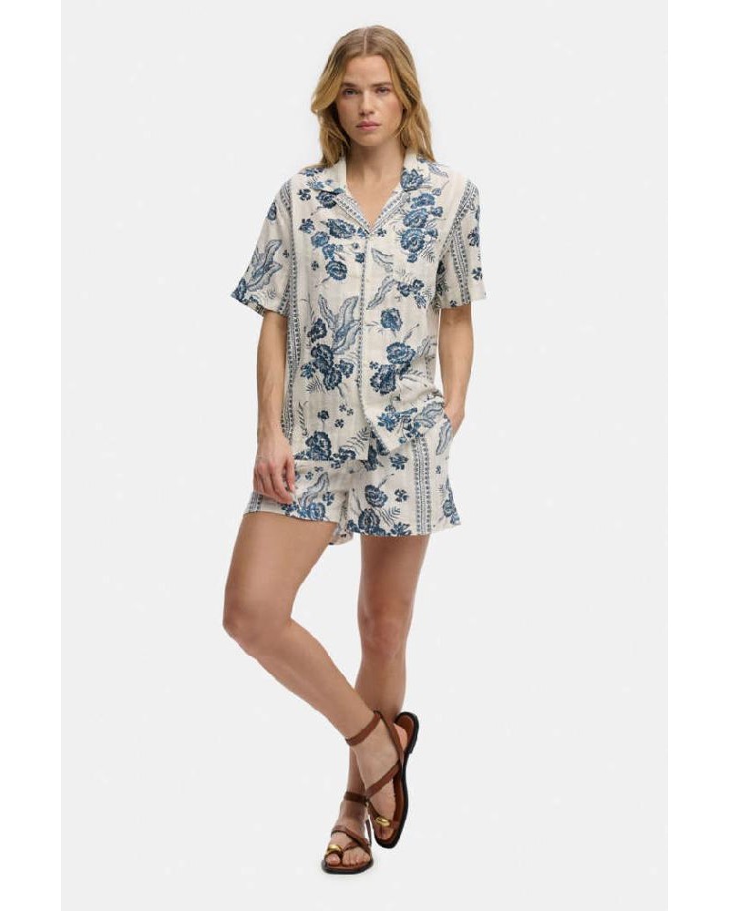SUPERDRY & CO D4 OVIN COTTON PRINTED BEACH SHORT ΣΟΡΤΣ ΓΥΝΑΙΚΕΙΟ - SD0APW7110497A000000