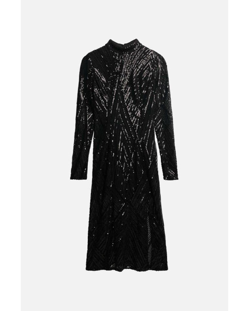 SUPERDRY & CO D3 STUD OPEN BACK LS MIDI DRESS ΦΟΡΕΜΑ ΓΥΝΑΙΚΕΙΟ - SD0APW8012034A000000