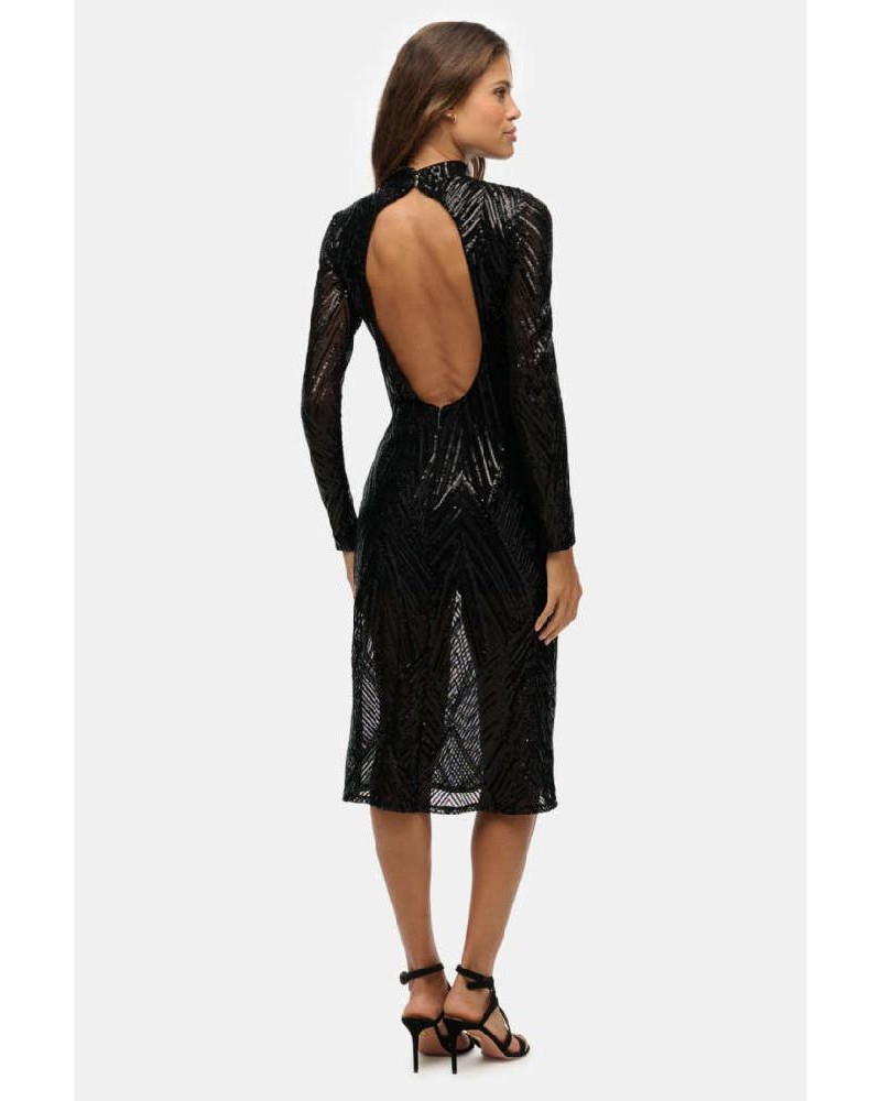 SUPERDRY & CO D3 STUD OPEN BACK LS MIDI DRESS ΦΟΡΕΜΑ ΓΥΝΑΙΚΕΙΟ - SD0APW8012034A000000