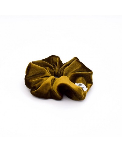 VIND.GR SCRNCH_VLVT_MOSS_GREEN Scrunchie κοκαλακι μαλλιων με λαστιχο - 2241211021