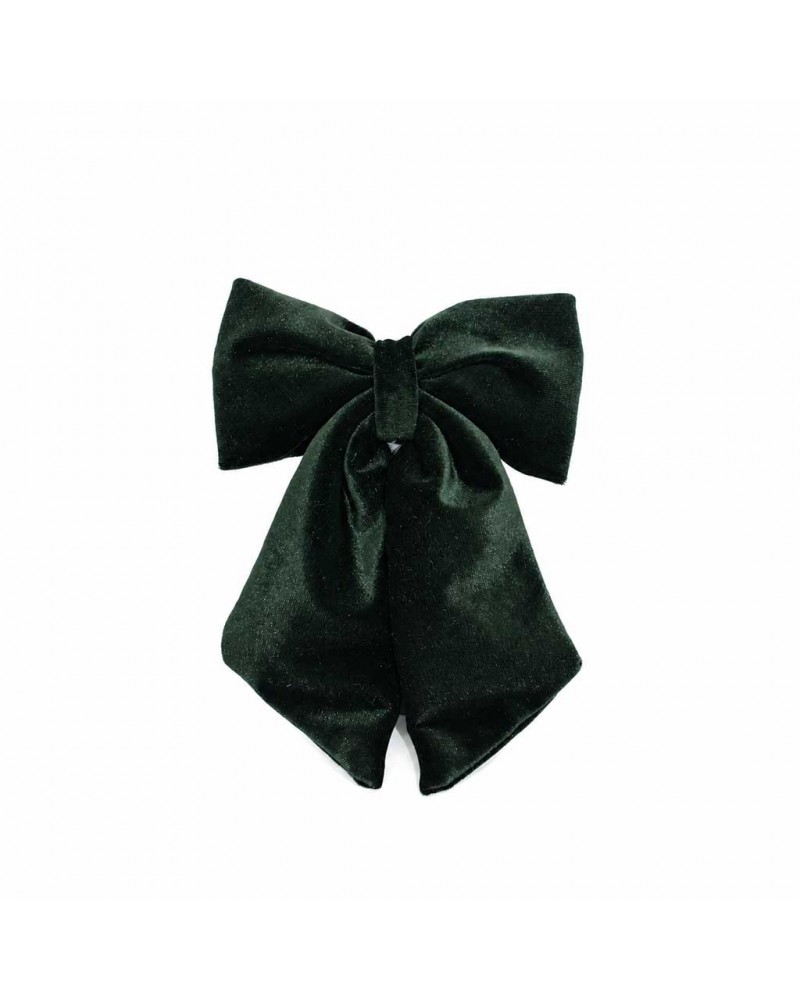 VIND.GR VLVT GREEN    Φιογκος για τα μαλλια με μπαρετα - 2241231008