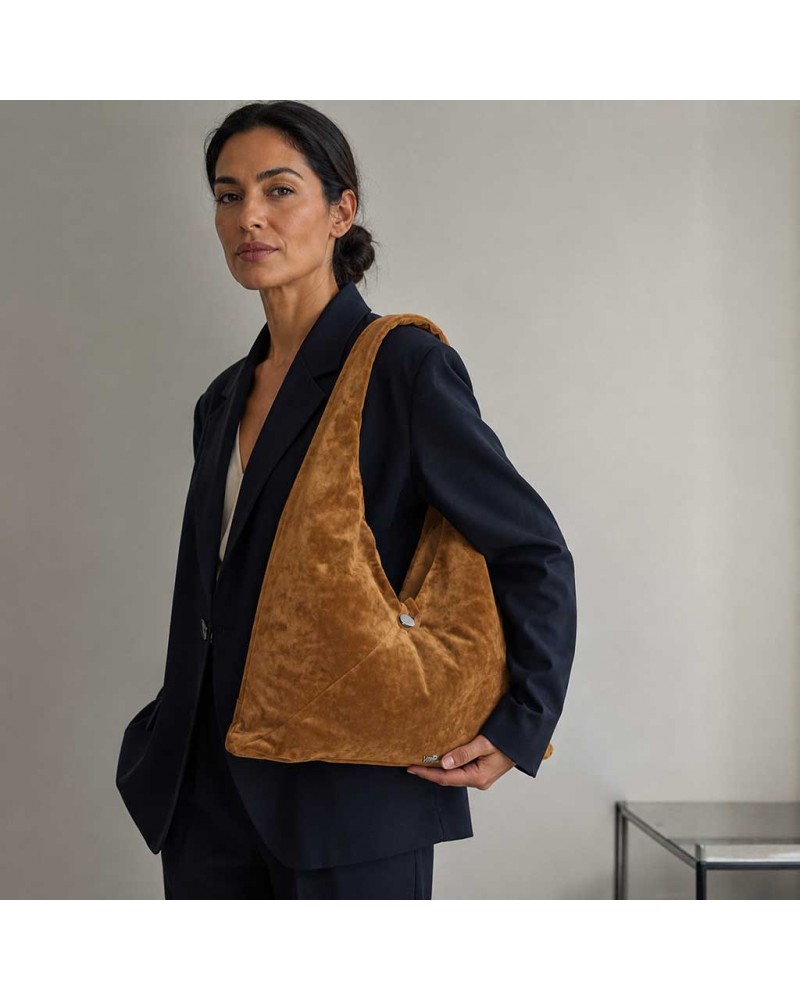VIND.GR OVRSZD_VLVT_MUSTARD Τσαντα oversized - 2261441002
