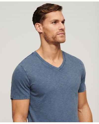 SUPERDRY D2 STUD V NECK SLUB SS T-SHIRT ΜΠΛΟΥΖΑ ΑΝΔΡΙΚΟ - SD0APM1011889A000000