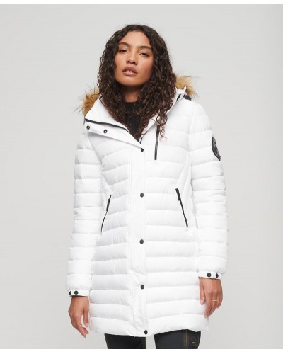 SUPERDRY D5 OVIN FUJI HOODED MID LENGTH PUFFER ΜΠΟΥΦΑΝ ΓΥΝΑΙΚΕΙΟ - SD0APW5011564A000000
